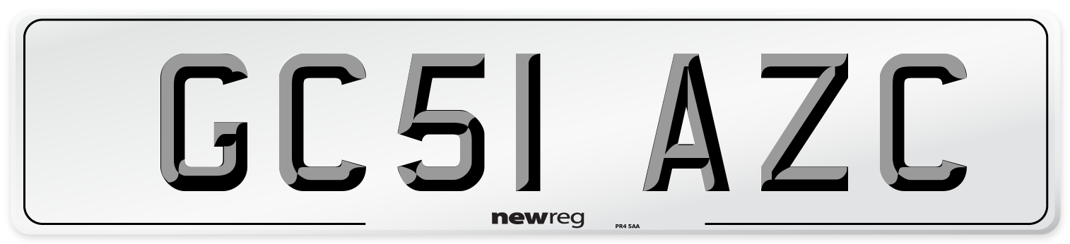 GC51 AZC Number Plate from New Reg